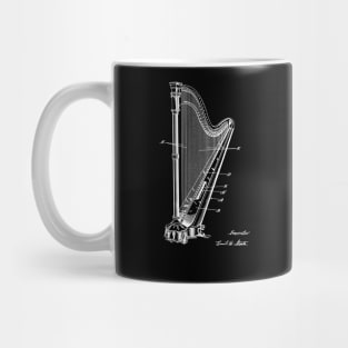 Harp Vintage Patent Drawing Mug